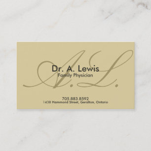 Physician and Medical Business Card - Monogram