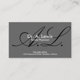 Physician and Medical Business Card - Monogram