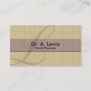 Physician and Medical Business Card - Monogram