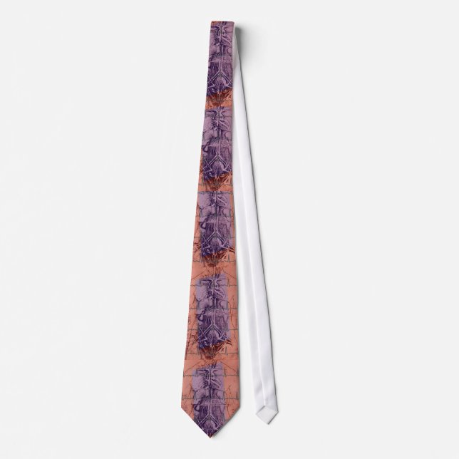 Physician Art Tie Anatomy by Leonardo da Vinci (Front)