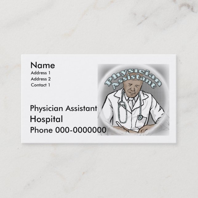 Physician Assistant  Business Cards (Front)