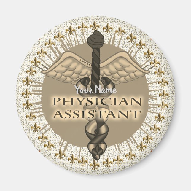 Physician Assistant Caduceus magnet (Front)