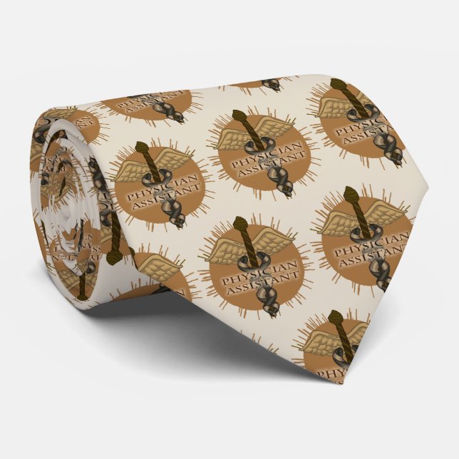 Physician Assistant Caduceus Neck Tie (Rolled)