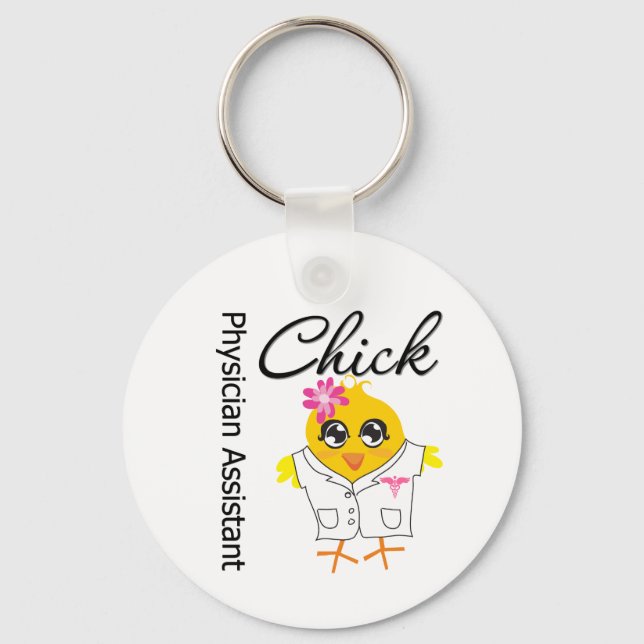Physician Assistant Chick v2 Key Ring (Front)