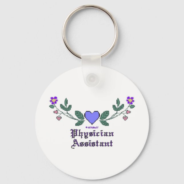Physician Assistant Cross Stitch Key Ring (Front)