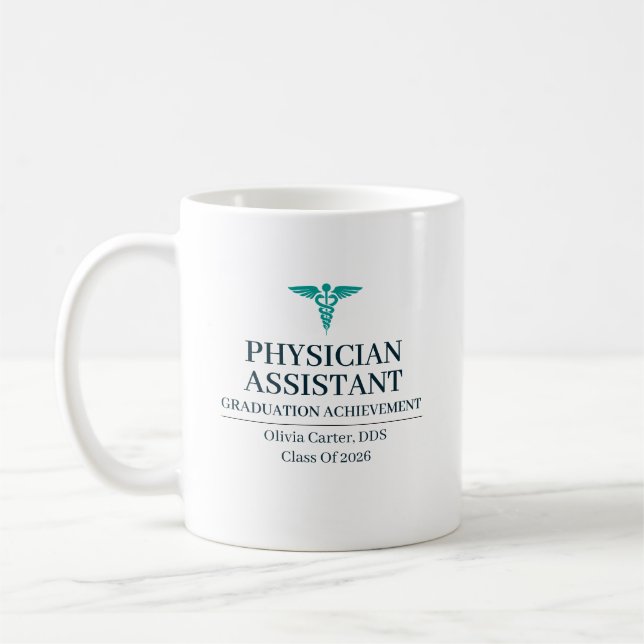 Physician Assistant Custom Name Since Year Coffee Mug (Left)