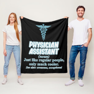 Physician Assistant Definition PA Medical Students Fleece Blanket