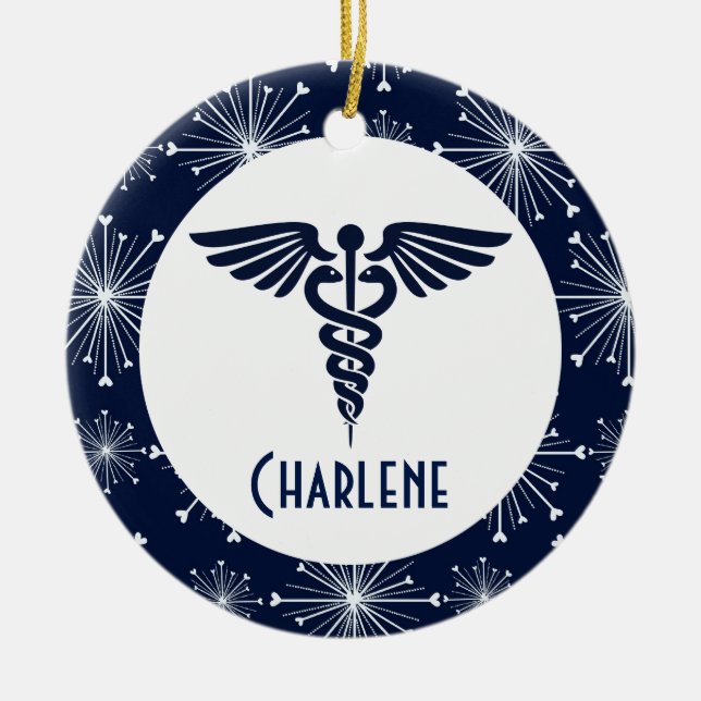 Physician Assistant Doctor Nurse Ceramic Tree Decoration (Front)