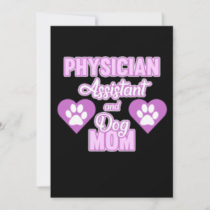 Physician Assistant Dog Lover Mum PA School Studen Thank You Card