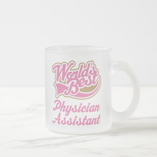 Physician Assistant Gift Frosted Glass Coffee Mug (Right)