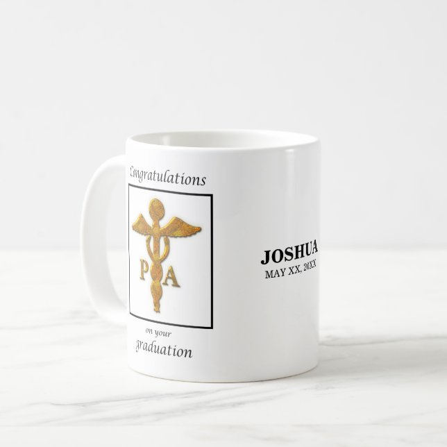 Physician Assistant Graduation Congratulations Coffee Mug (Front Left)