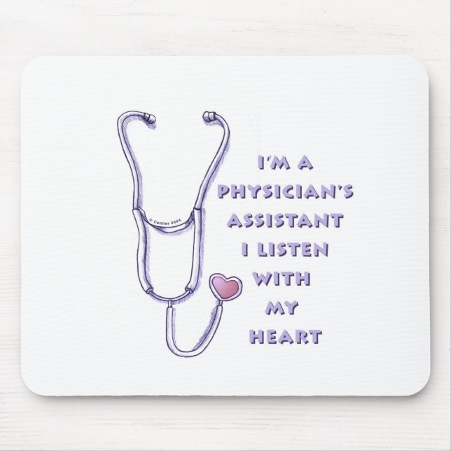 Physician Assistant Heart Mouse Mat (Front)