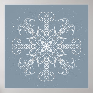 Physician Assistant - Job Career Snowflake Art Poster