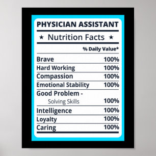 Physician Assistant Nutrition Facts Poster