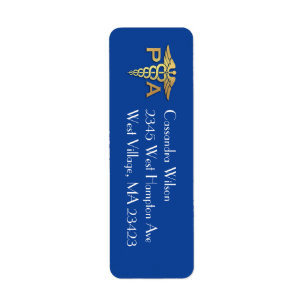 Physician Assistant PA Graduation Blue Gold
