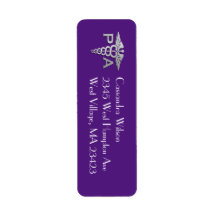 Physician Assistant PA Graduation Purple Silver