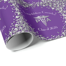 Physician Assistant PA Graduation Purple Silver