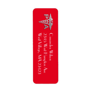 Physician Assistant PA Graduation Red Silver