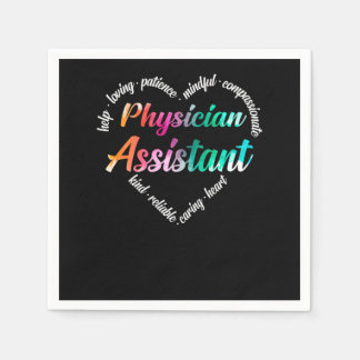Physician Assistant Physician Assistant Heart Word Napkin