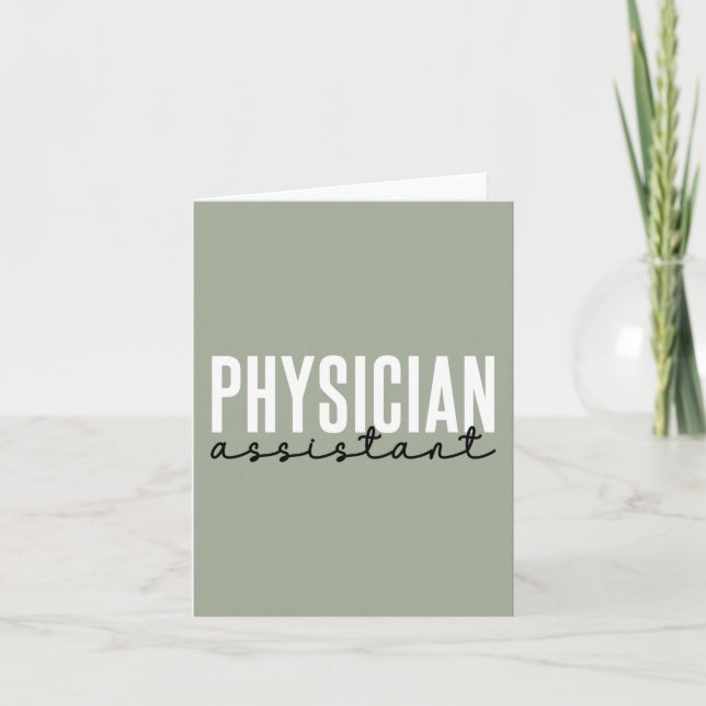 Physician Assistant Physician Associate PA School Card (Front)
