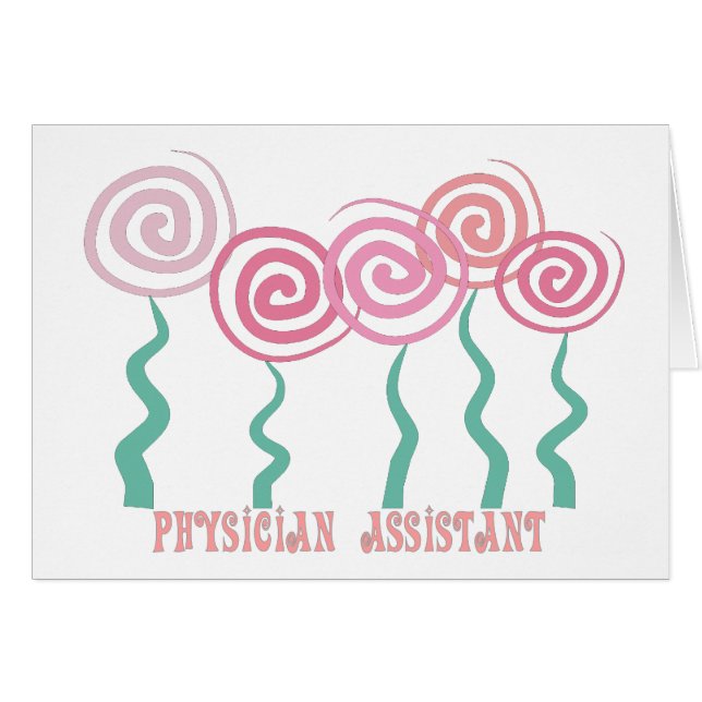 Physician Assistant Whimsical Flowers Design (Front Horizontal)