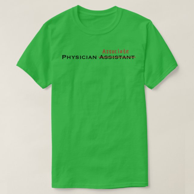 Physician Associate with red streak transparent T-Shirt (Design Front)
