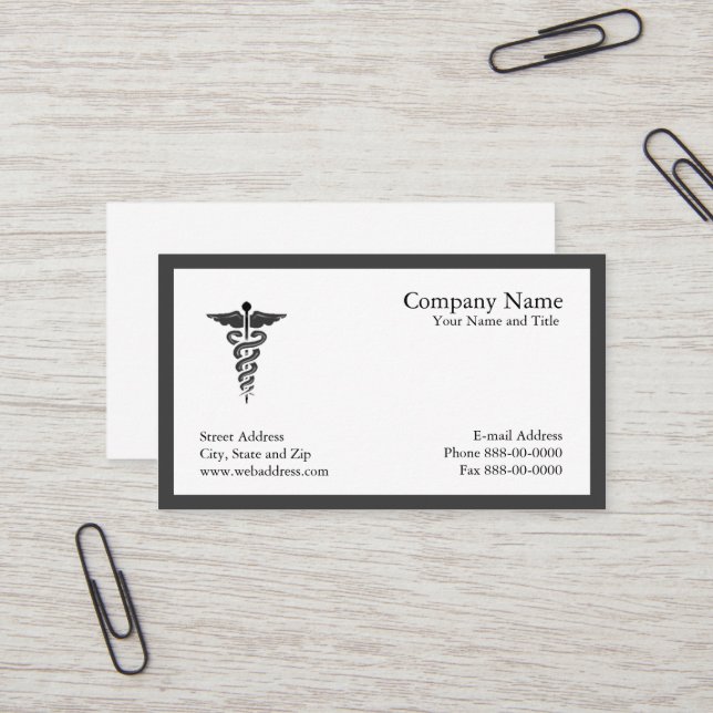Physician Business Card (Front/Back In Situ)
