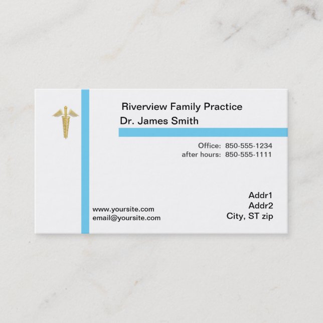 Physician Business Card (Front)