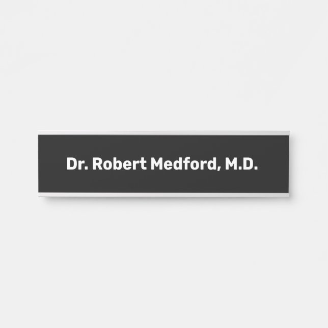 Physician Doctor Hanging Door Sign Name Plate (Front)
