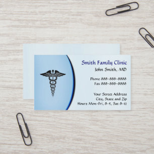 Physician Doctor Medical Symbol Business Card