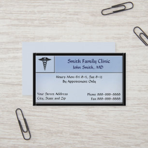 Physician Doctor Medical Symbol Business Card