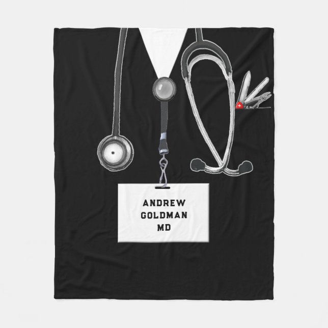 Physician Gift Ideas Fleece Blanket (Front)