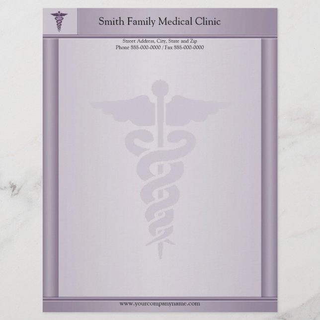 Physician Medical Doctor Letterhead Design (Front)