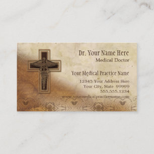 Physician Medical Doctor Practice Christian Symbol Business Card