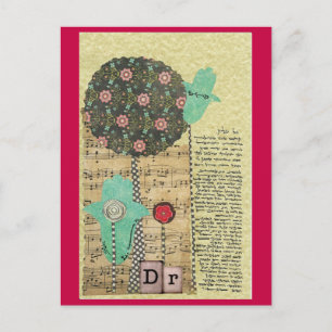 Physician’s Prayer for Female, Hebrew Jewish Art Postcard