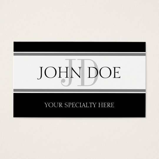 Physician Stripes White Business Card
