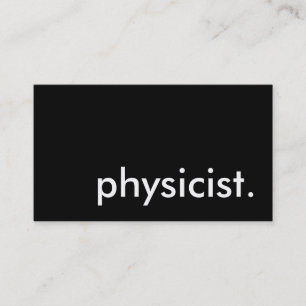 physicist. business card
