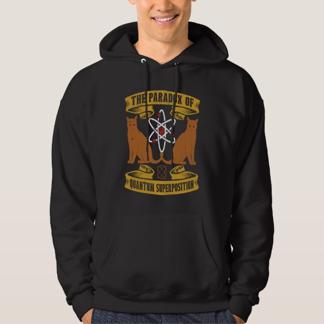 Physicist Cats  Science Scientist Quantum Physics Hoodie (Front)
