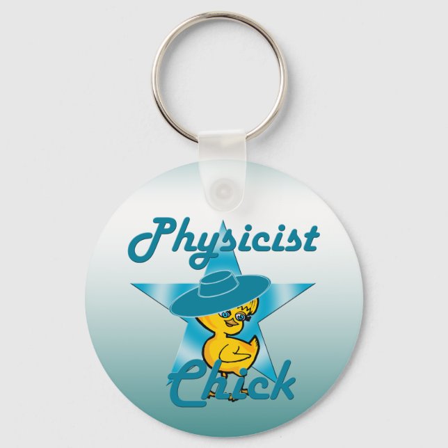 Physicist Chick #7 Key Ring (Front)