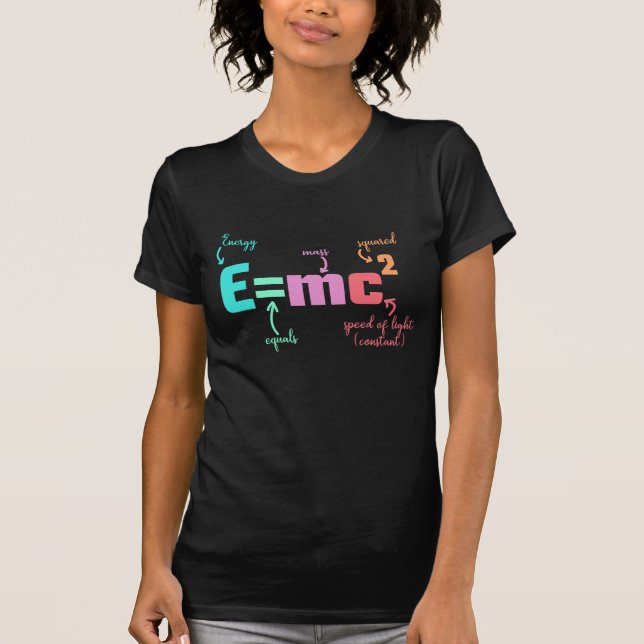 Physicist Energy Theory of Relativity Equation T-Shirt (Front)