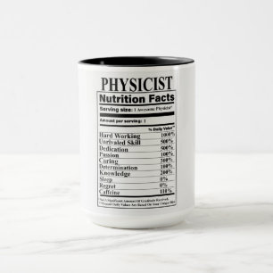 Physicist Nutrition Facts Mug
