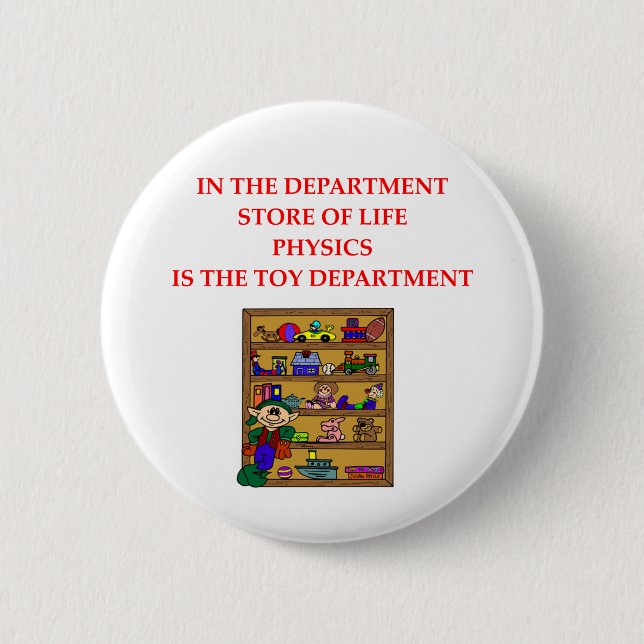 PHYSICS 6 CM ROUND BADGE (Front)