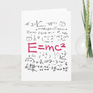 Physics and Math Formulas EMC2 Card