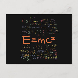 Physics and Math Formulas EMC2 Postcard