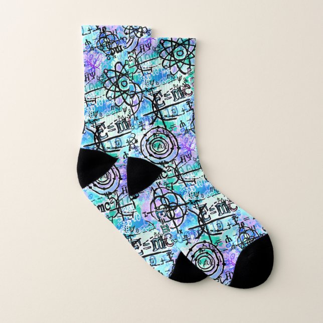 Physics and Math Symbols Geek Socks (Pair)