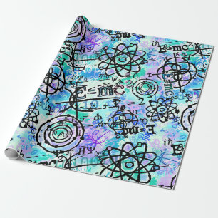 Physics and Math Symbols Wrapping Paper