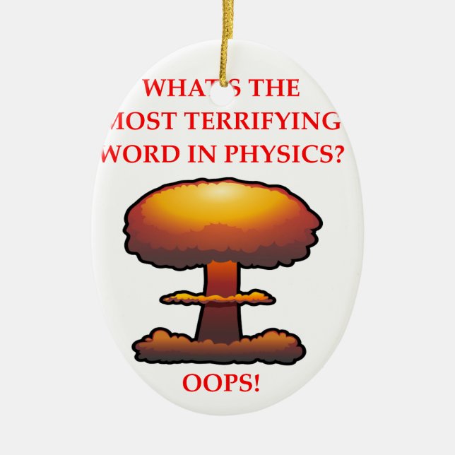 PHYSICS CERAMIC TREE DECORATION (Front)