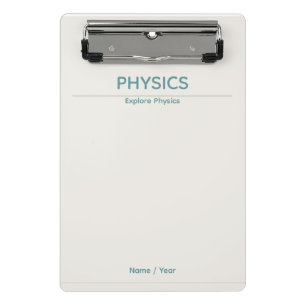 Physics Clipboard – Minimal Design  Custom Name