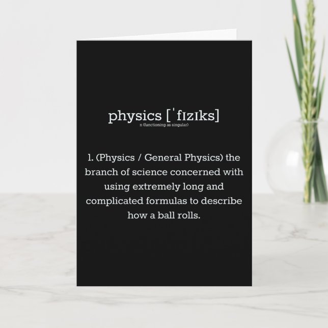 Physics Definition Card (Front)