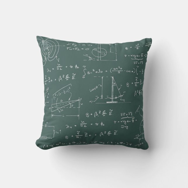 Physics diagrams and formulas cushion (Front)